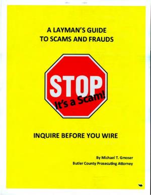 A Layman's Guide to Scams and Frauds