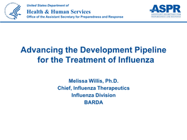 Advancing the Development Pipeline for the Treatment of Influenza