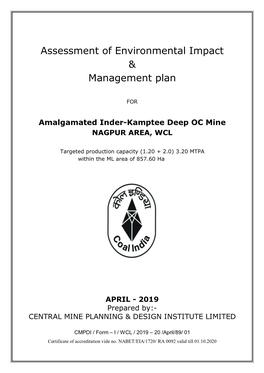 Amalgamated Inder-Kamptee Deep OC Mine NAGPUR AREA, WCL