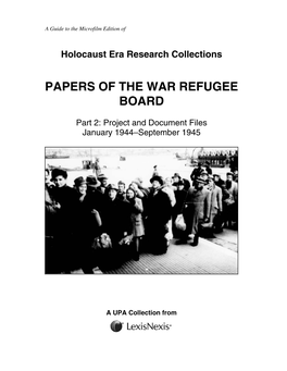 Papers of the War Refugee Board
