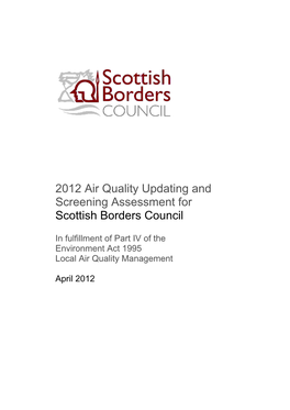 Updating and Screening Assessment 2012