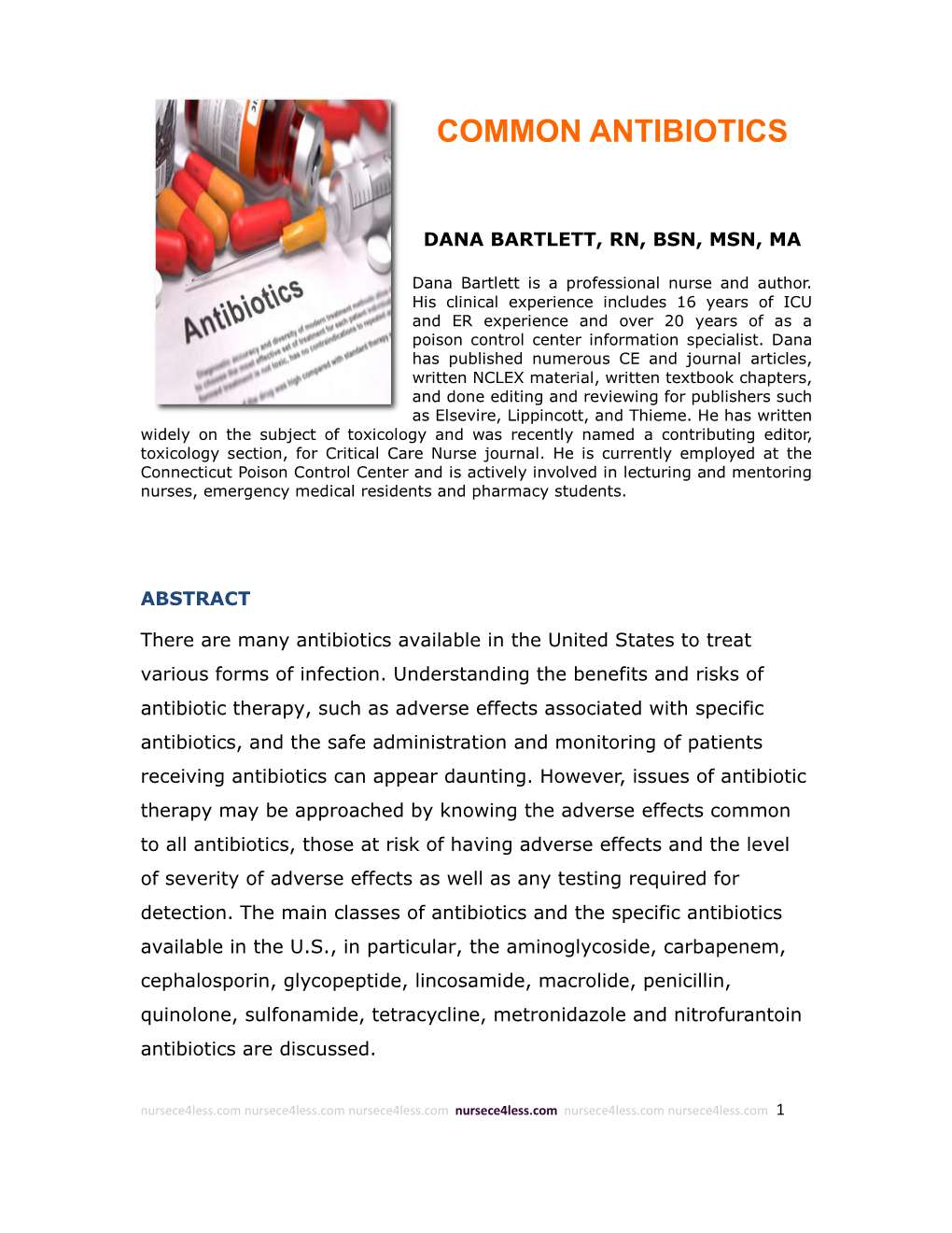 Common Antibiotics