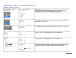 The Updated Content Editor in Blackboard Learn