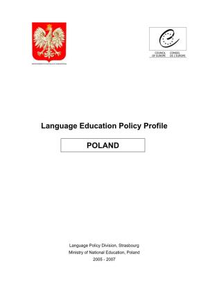 Language Education Policy Profile POLAND
