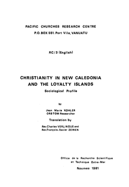 Christianity in New Caledonia and the Loyalty Islands