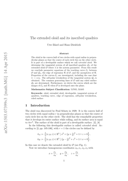 The Extended Oloid and Its Inscribed Quadrics