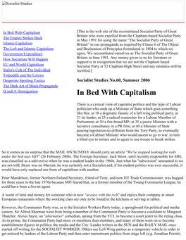 In Bed with Capitalism