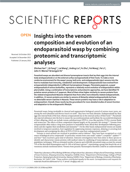 Insights Into the Venom Composition and Evolution of an Endoparasitoid