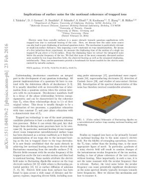 Arxiv:1511.04819V2 [Physics.Atom-Ph] 23 Feb 2016 ﬂuctuations Emanating from the Metallic Surfaces [7–9]