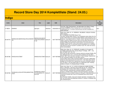 Record Store Day 2014 Komplettliste (Stand: 24.03.)