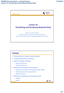 Lesson 10 Visualising and Analysing Network Data