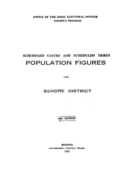 Scheduled Castes and Scheduled Tribes Population Figures, Sehore