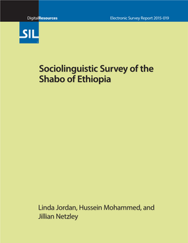Sociolinguistic Survey of the Shabo of Ethiopia