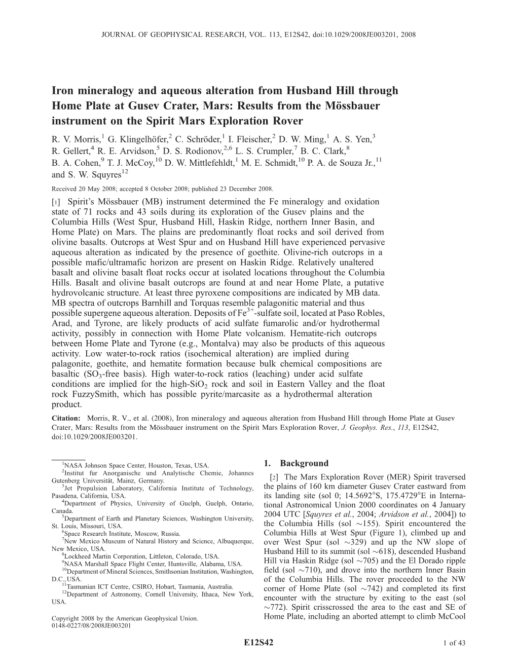 Iron Mineralogy and Aqueous Alteration