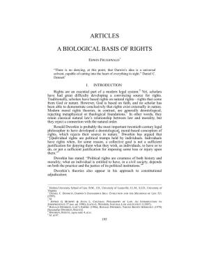 Articles a Biological Basis of Rights