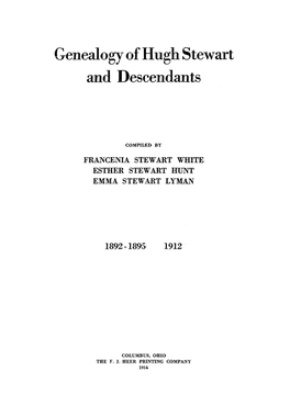 Genealogy of Hugh Stewart and Descendants