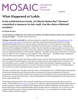 What Happened at Lydda (Pdf)