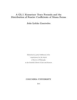 Kuznetsov Trace Formula and the Distribution of Fourier Coefficients