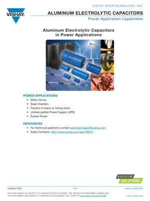 Aluminum Electrolytic Capacitors Power Application Capabilities