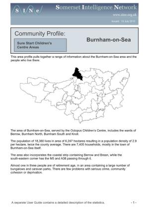 Burnham-On-Sea Sure Start Children's Centre Areas