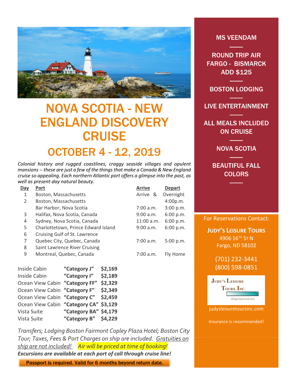 New England Discovery Cruise