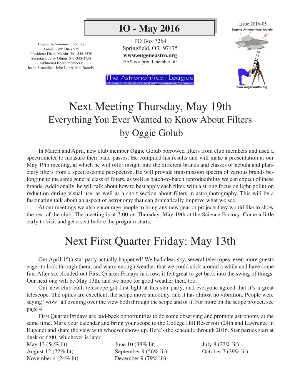 Next First Quarter Friday: May 13Th