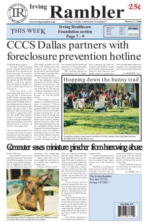 CCCS Dallas Partners with Foreclosure Prevention Hotline