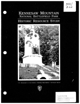 Historic Resource Study: Kennesaw Mountain National Battlefield