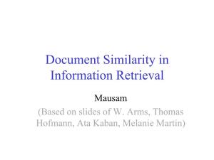 Document Similarity in Information Retrieval