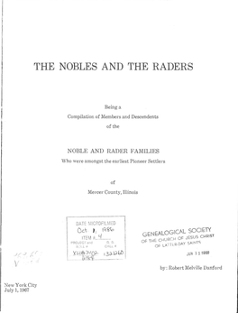 The Nobles and the Raders