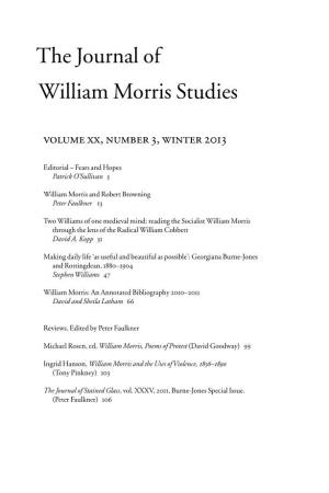 The Journal of William Morris Studies