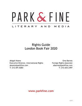 Rights Guide London Book Fair 2020