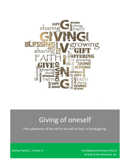 Giving of Oneself