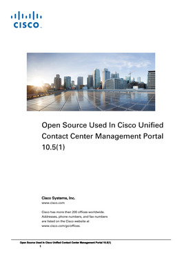 Open Source Used in Cisco Unified Contact Center Management Portal 10.5(1)