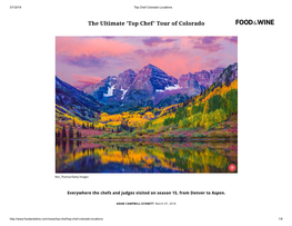 Top Chef Colorado Locations