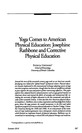 Josephine Rathbone and Corrective Physical Education