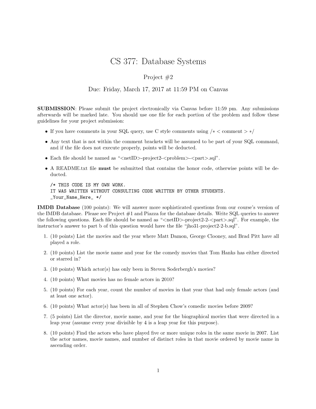 CS 377: Database Systems