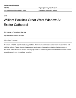 William Peckitt's Great West Window at Exeter Cathedral