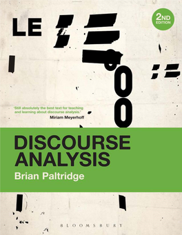 Discourse Analysis an Introduction