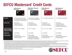 SEFCU Mastercard® Credit Cards