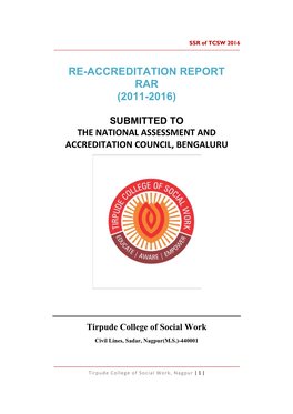 Re-Accreditation Report Rar (2011-2016)