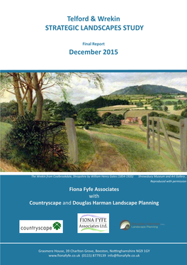 Final Draft Telford Wrekin Strategic Landscapes Study