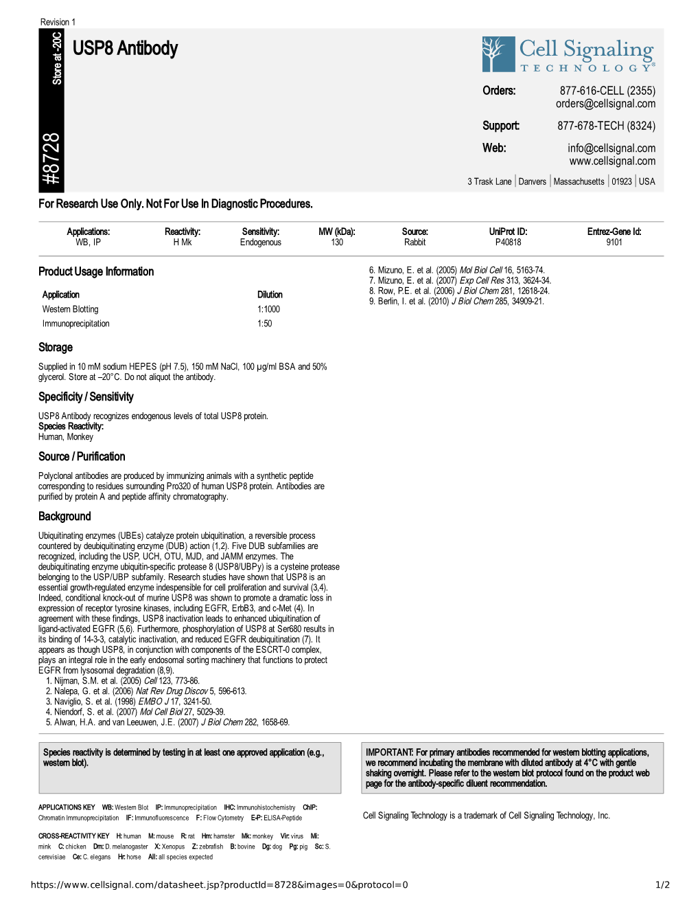 USP8 Antibody A