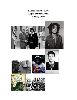 Lyrics and the Law Legal Studies 391L Spring 2007