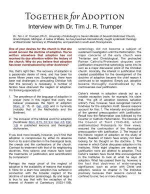 Dr. Timothy Trumper Interview