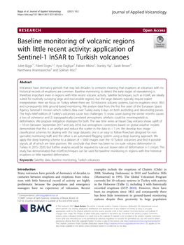 Baseline Monitoring of Volcanic Regions with Little Recent Activity