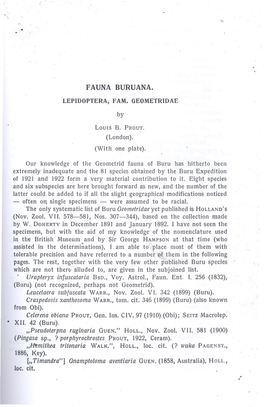 FAUNA BURUANA. by 1886, Key)