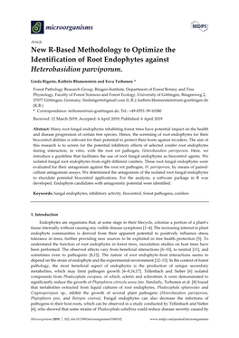 New R-Based Methodology to Optimize the Identification of Root Endophytes Against Heterobasidion Parviporum