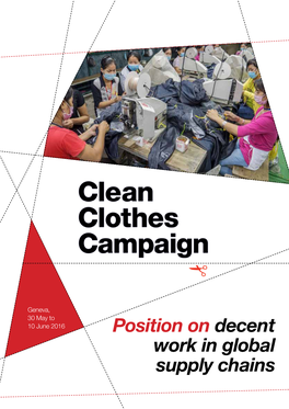 Position on Decent Work in Global Supply Chains