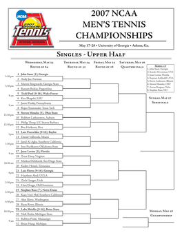 2007 Ncaa Men's Tennis Championships